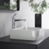 Jednouchwytowa bateria umywalkowa 230 do umywalek nablatowych z kompletem odpływowym z cięgłem Chrom Focus HANSGROHE 31531000
