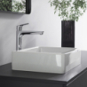 Jednouchwytowa bateria umywalkowa 230 do umywalek nablatowych z kompletem odpływowym z cięgłem Chrom Focus HANSGROHE 31531000