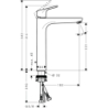 Jednouchwytowa bateria umywalkowa 230 do umywalek nablatowych z kompletem odpływowym z cięgłem Chrom Focus HANSGROHE 31531000