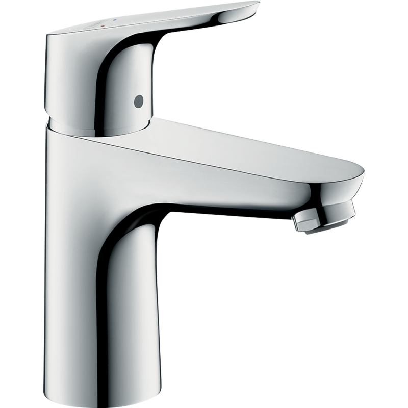 Jednouchwytowa bateria umywalkowa 100 LowFlow z kompletem odpływowym z cięgłem Chrom Focus HANSGROHE 31603000