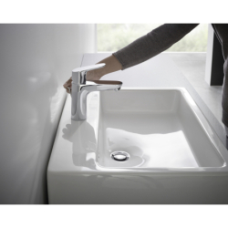 Jednouchwytowa bateria umywalkowa 100 LowFlow z kompletem odpływowym z cięgłem Chrom Focus HANSGROHE 31603000