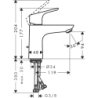 Jednouchwytowa bateria umywalkowa 100 LowFlow z kompletem odpływowym z cięgłem Chrom Focus HANSGROHE 31603000
