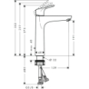 Bateria umywalkowa 190 CoolStart z 2 zakresami przepływu i kpl odpływowym z cięgłem Chrom Focus HANSGROHE 31658000