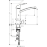 Jednouchwytowa bateria kuchenna 200, z zaworem umożliwiającym podłączenie zmywarki Chrom Focus M41 HANSGROHE 31803000
