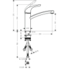 Jednouchwytowa bateria kuchenna 160, LowPressure do bezciśnieniowych podgrzewaczy wody, 1jet Chrom Focus M41 HANSGROHE 31804000