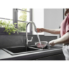Jednouchwytowa bateria kuchenna 240, wyciągana wylewka, 2jet Chrom Focus M41 HANSGROHE 31815000