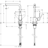 Jednouchwytowa bateria kuchenna 280, 1jet Stal Szlachetna Finish Focus M41 HANSGROHE 31817800