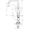 Jednouchwytowa bateria kuchenna 260, LowPressure do bezciśnieniowych podgrzewaczy wody, 1jet Chrom Focus M41 HANSGROHE 31822000
