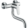 Jednouchwytowa bateria kuchenna, ścienna z dolną wylewką, 1jet Chrom Focus M41 HANSGROHE 31825000