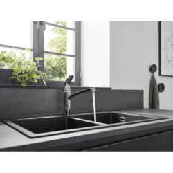 Jednouchwytowa bateria kuchenna 160, EcoSmart, 1jet Chrom Focus M41 HANSGROHE 31826000