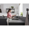 Jednouchwytowa bateria kuchenna 240, EcoSmart, wyciągana wylewka, 2jet Chrom Focus M41 HANSGROHE 31833000