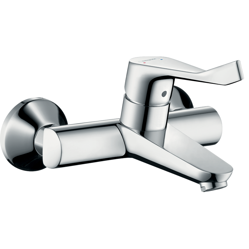 Jednouchwytowa bateria umywalkowa Care z długim uchwytem 12,1 cm, natynkowa Chrom Focus HANSGROHE 31913000