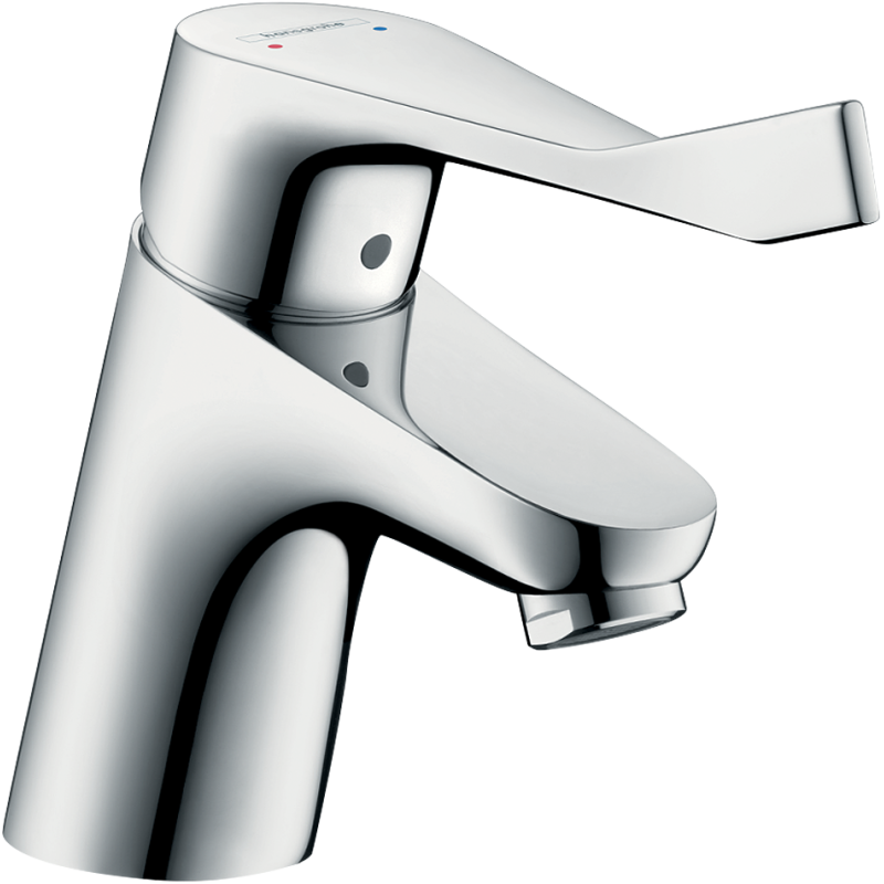 Jednouchwytowa bateria umywalkowa 70 Care z długim uchwytem bez kompletu odpływowego Chrom Focus HANSGROHE 31914000