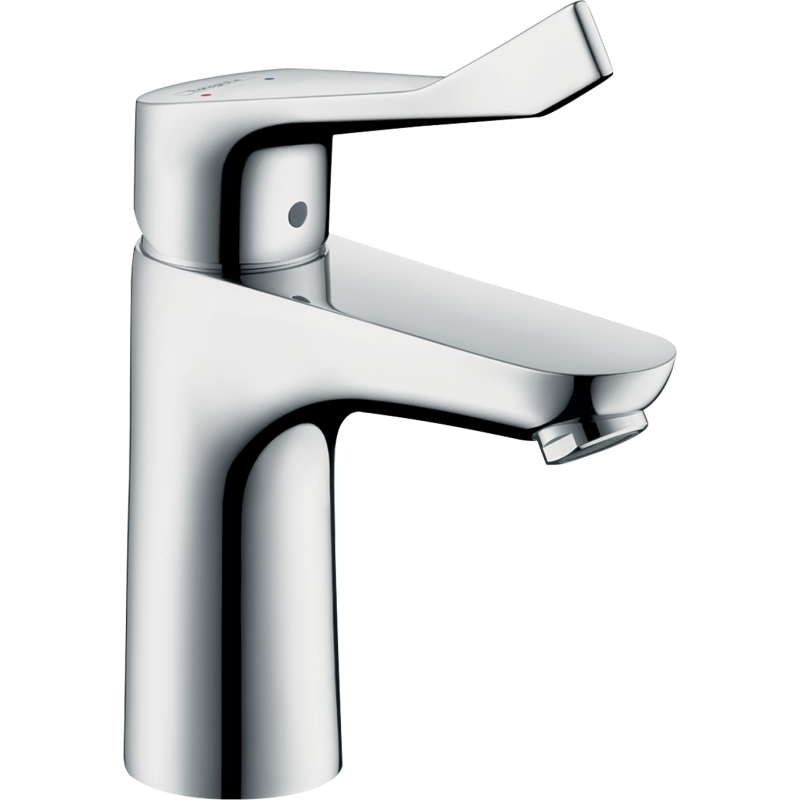 Jednouchwytowa bateria umywalkowa 100 Care z długim uchwytem bez kompletu odpływowego Chrom Focus HANSGROHE 31915000