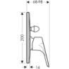 Jednouchwytowa bateria wannowa, podtynkowa Chrom Focus HANSGROHE 31947000