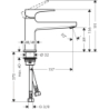 Bateria umywalkowa 100 CoolStart z uchwytem jednoramiennym i kpl odpływowym Push-Open Chrom Metropol HANSGROHE 32503000