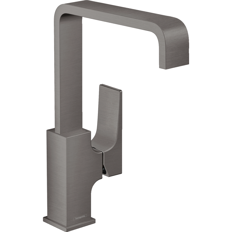 Jednouchwytowa bateria umywalkowa 230 z kompletem odpływowym Push-Open Czarny Chrom Szczotkowany Metropol HANSGROHE 32511340