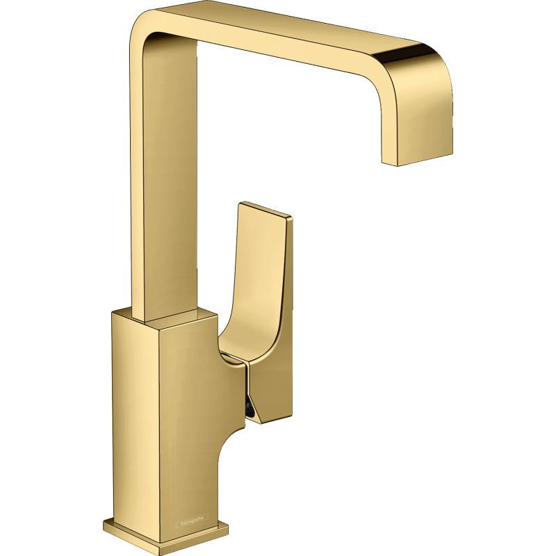 Jednouchwytowa bateria umywalkowa 230 z kompletem odpływowym Push-Open Złoty Optyczny Polerowany Metropol HANSGROHE 32511990