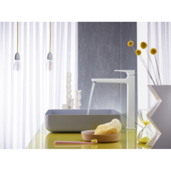 Bateria umywalkowa 260 do umywalek nablatowych z kpl odpływowym Push-Open Biały Matowy Metropol HANSGROHE 32512700