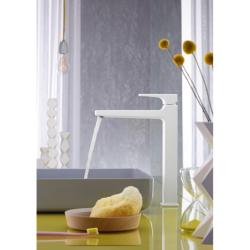 Bateria umywalkowa 260 do umywalek nablatowych z kpl odpływowym Push-Open Biały Matowy Metropol HANSGROHE 32512700