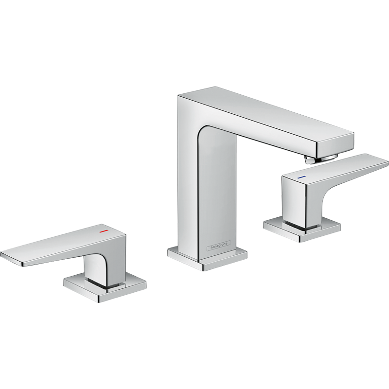 3-otworowa bateria umywalkowa 110 z uchwytami jednoramiennymi i kompletem odpływowym Push-Open Chrom Metropol HANSGROHE 32514000