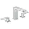 3-otworowa bateria umywalkowa 110 z uchwytami jednoramiennymi i kompletem odpływowym Push-Open Chrom Metropol HANSGROHE 32514000