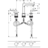 3-otworowa bateria umywalkowa 110 z uchwytami jednoramiennymi i kompletem odpływowym Push-Open Chrom Metropol HANSGROHE 32514000