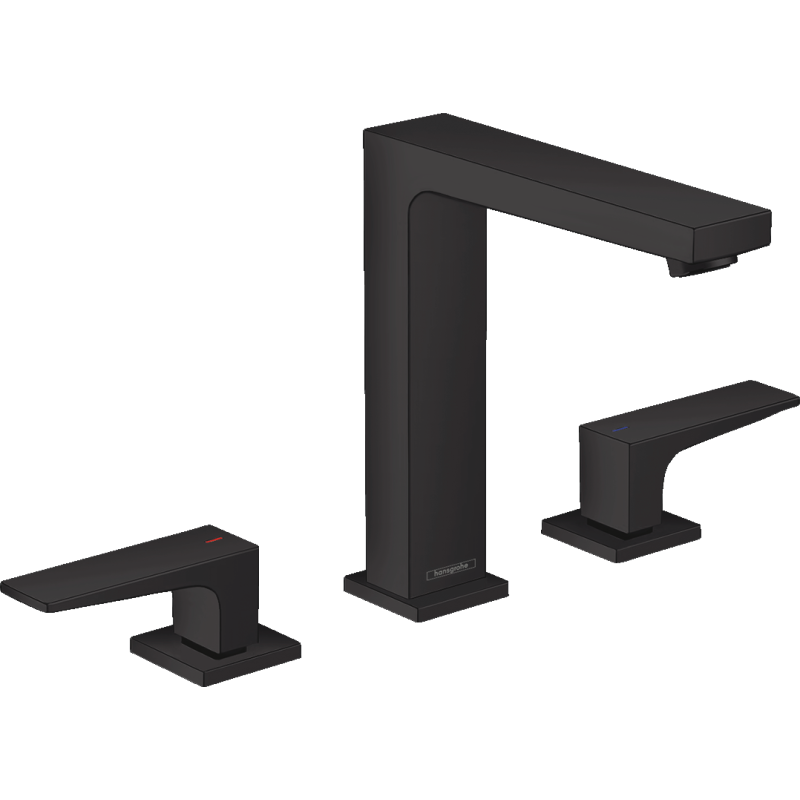3-otworowa Bateria umyw. 160 z uchwytami jednoramiennymi i kpl odpływowym Push-Open Czarny Matowy Metropol HANSGROHE 32515670
