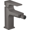 Jednouchwytowa bateria bidetowa z kompletem odpływowym Push-Open Czarny Chrom Szczotkowany Metropol HANSGROHE 32520340