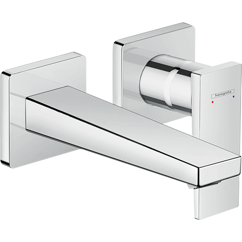 Jednouchwytowa bateria umywalkowa z wylewką 16,5 cm, ścienna, podtynkowa Chrom Metropol HANSGROHE 32525000
