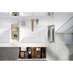 Jednouchwytowa bateria umywalkowa z wylewką 22,5 cm, ścienna, podtynkowa Brąz Szczotkowany Metropol HANSGROHE 32526140