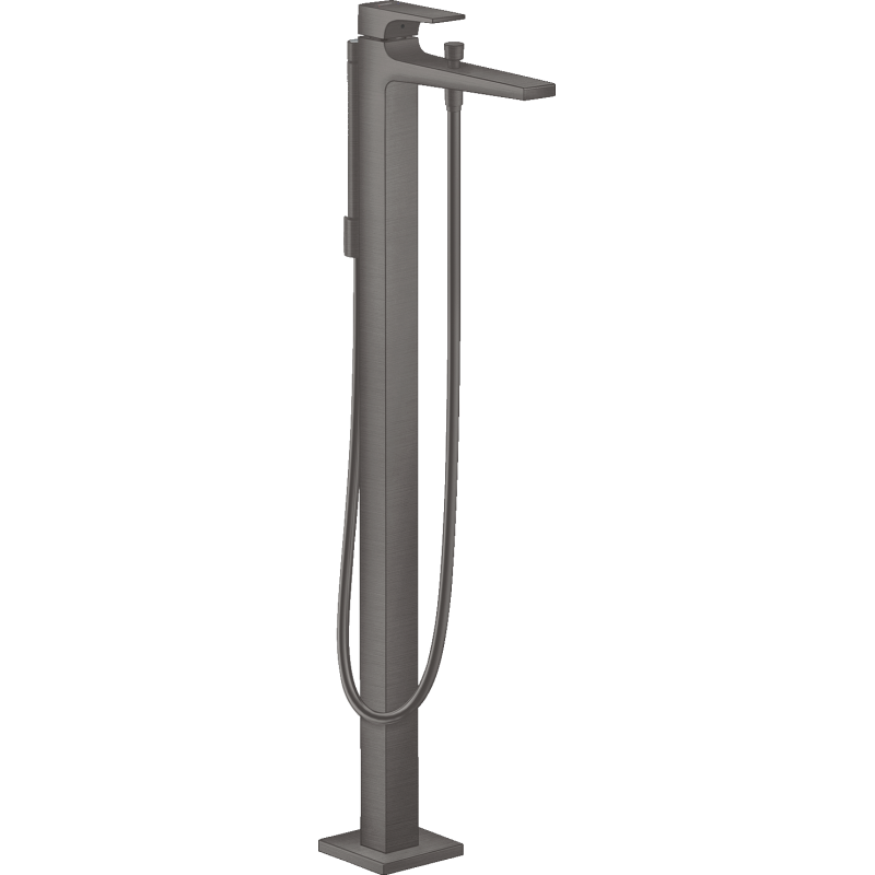 Jednouchwytowa bateria wannowa, wolnostojąca Czarny Chrom Szczotkowany Metropol HANSGROHE 32532340