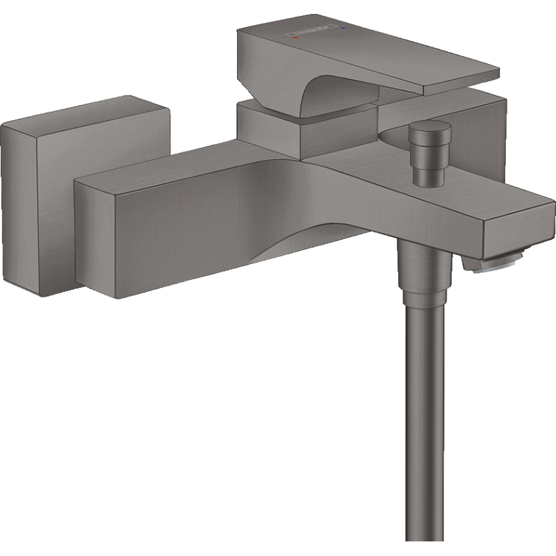 Jednouchwytowa bateria wannowa, natynkowa Czarny Chrom Szczotkowany Metropol HANSGROHE 32540340