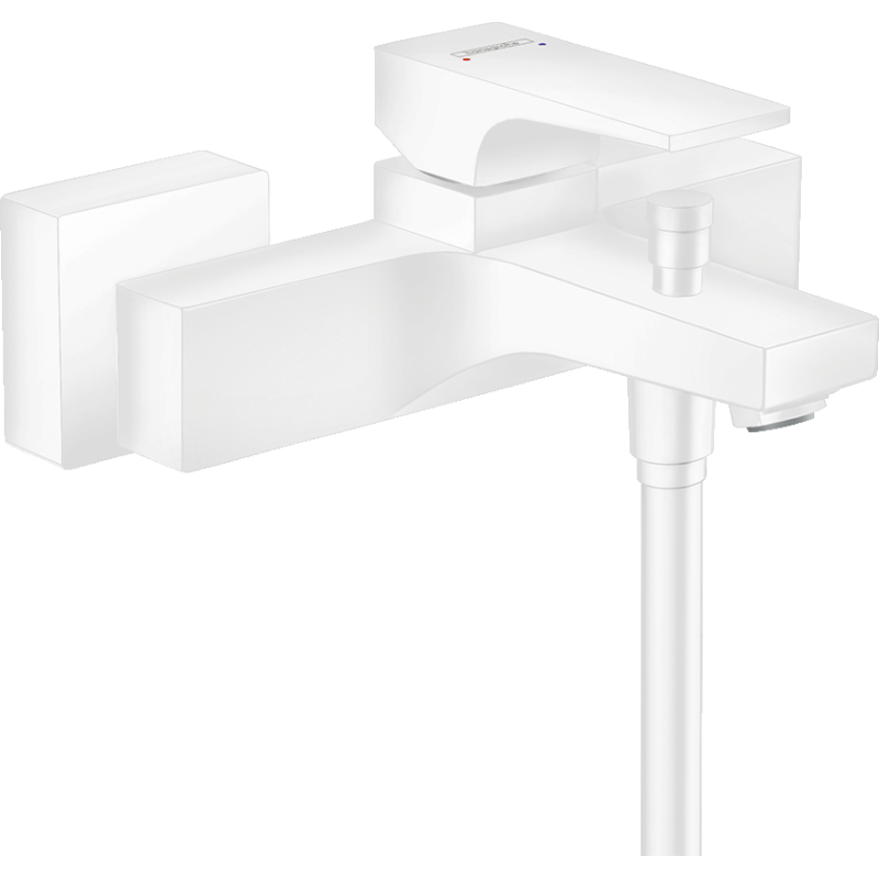 Jednouchwytowa bateria wannowa, natynkowa Biały Matowy Metropol HANSGROHE 32540700