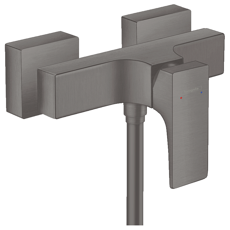 Jednouchwytowa bateria prysznicowa, natynkowa Czarny Chrom Szczotkowany Metropol HANSGROHE 32560340