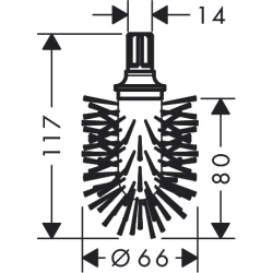 Główka szczotki do WC, czarna Czarny HANSGROHE 40068000