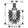 Główka szczotki do WC, czarna Czarny HANSGROHE 40068000