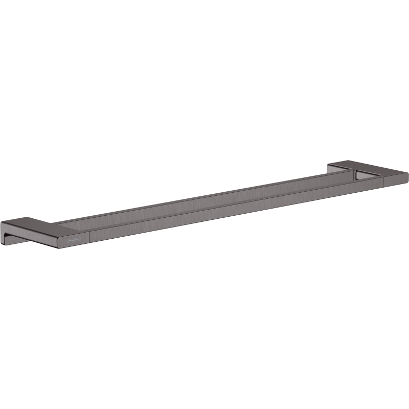 Wieszak na ręcznik kąpielowy, podwójny Czarny Chrom Szczotkowany AddStoris HANSGROHE 41743340