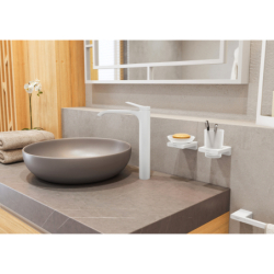 Wieszak na ręcznik kąpielowy Biały Matowy AddStoris HANSGROHE 41747700