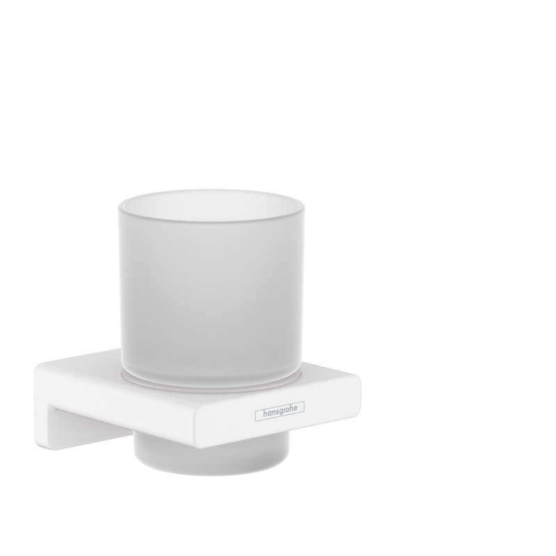 Kubek na szczoteczki do zębów Biały Matowy AddStoris HANSGROHE 41749700