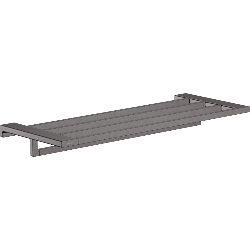 Półka na ręczniki z wieszakiem Czarny Chrom Szczotkowany AddStoris HANSGROHE 41751340