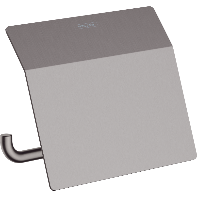 Uchwyt na papier toaletowy z osłoną Czarny Chrom Szczotkowany AddStoris HANSGROHE 41753340