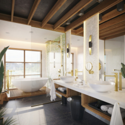 Uchwyt drzwi prysznicowych Złoty Optyczny Polerowany AddStoris HANSGROHE 41759990