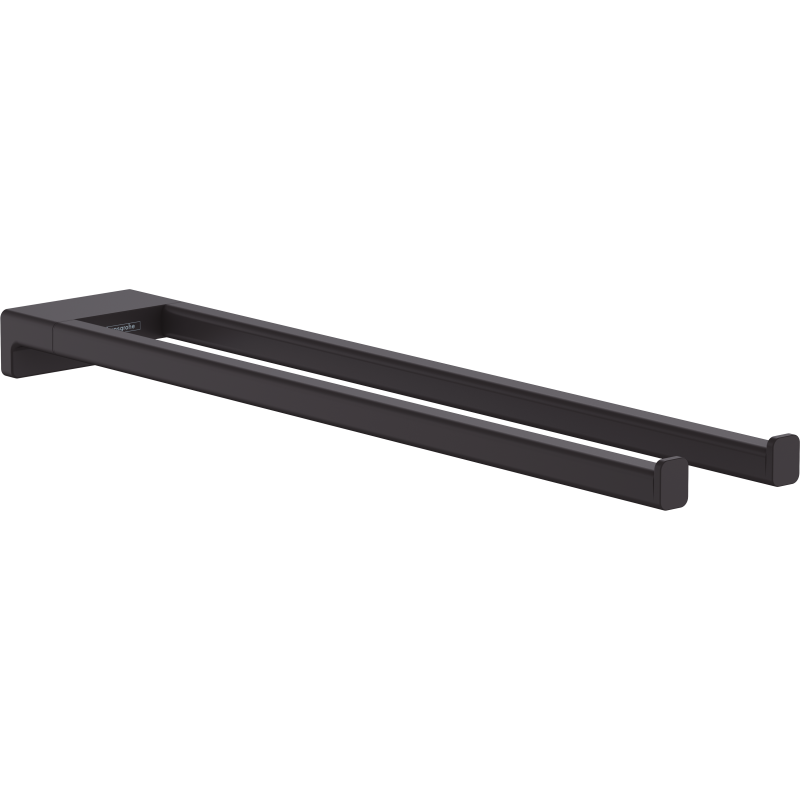 Wieszak na ręczniki, 2-ramienny Czarny Matowy AddStoris HANSGROHE 41770670