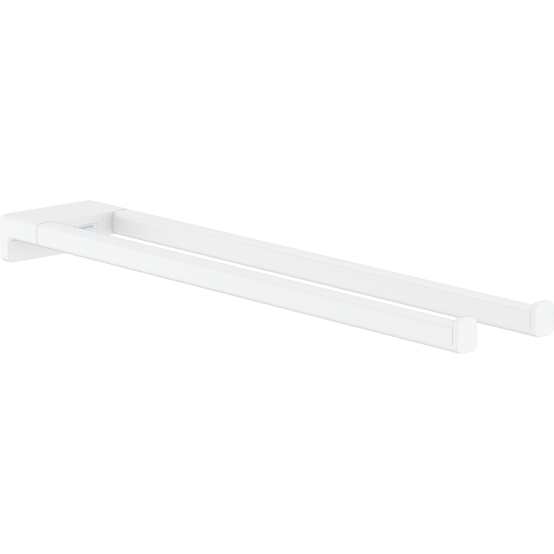 Wieszak na ręczniki, 2-ramienny Biały Matowy AddStoris HANSGROHE 41770700