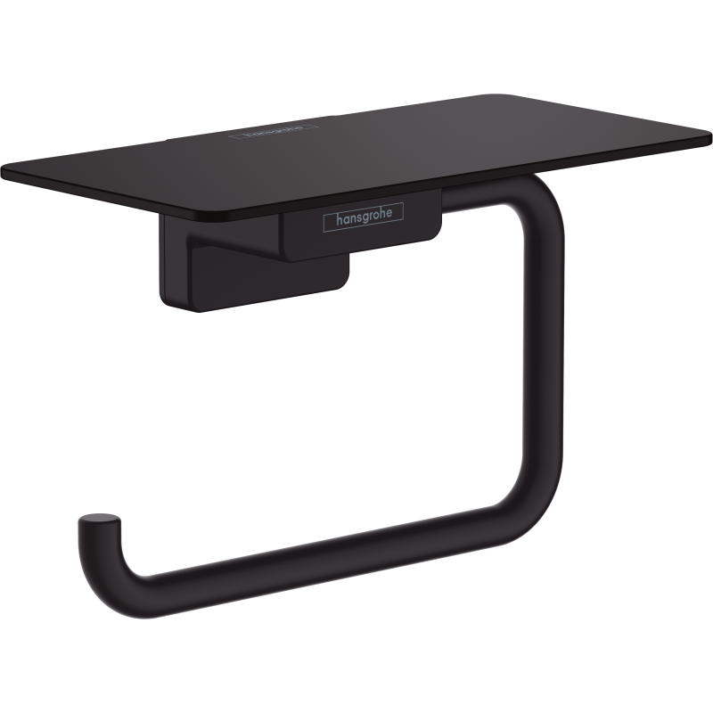 Uchwyt na papier toaletowy z półką Czarny Matowy AddStoris HANSGROHE 41772670