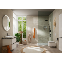 Uchwyt na papier toaletowy z półką Czarny Matowy AddStoris HANSGROHE 41772670