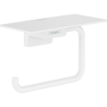 Uchwyt na papier toaletowy z półką Biały Matowy AddStoris HANSGROHE 41772700