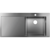 5-F450 Zlewozmywak nablatowy 450 z ociekaczem po lewej stronie Stal Szlachetna S71 HANSGROHE 43306800