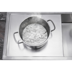 5-F450 Zlewozmywak nablatowy 450 z ociekaczem po lewej stronie Stal Szlachetna S71 HANSGROHE 43306800